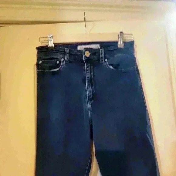 7081High waist super skinny tall asos denim dark wash size 26 - Picture 3 of 8